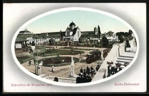 AK Bruxelles, Exposition de Bruxelles 1910, Jardin Hollandais