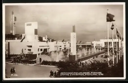 AK Glasgow, Empire Exhibition 1938, Dominions and Colonial Avenues