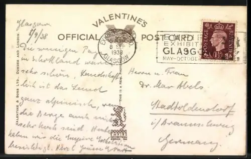 AK Glasgow, Empire Exhibition 1938, Dominions and Colonial Avenues