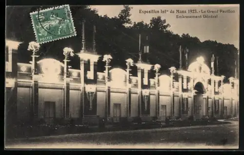 AK Le Mans, Exposition Int. 1923, Le Grand Pavillon