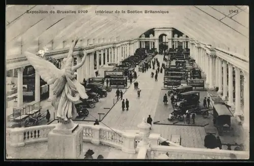 AK Bruxelles, Exposition 1910, Intérieur de la Section Britannique