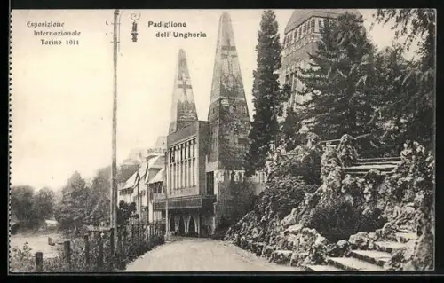 AK Torino, Esposizione Internazionale 1911, Padiglione dell` Ungheria, Ausstellung