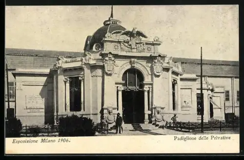 AK Milano, Esposizione 1906, Padiglione delle Privative, Ausstellung