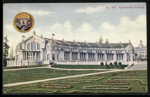 AK Seattle, Alaska-Yukon-Pacific Exposition 1909, Agricultural Building, Ausstellung