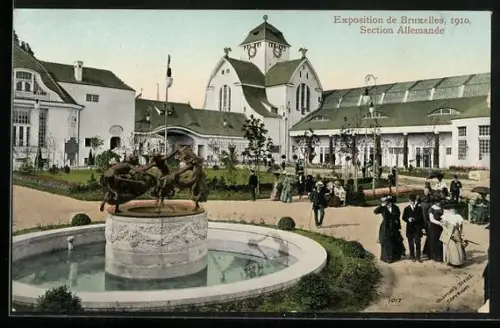 AK Bruxelles, Exposition 1910, Section Allemande, Ausstellung