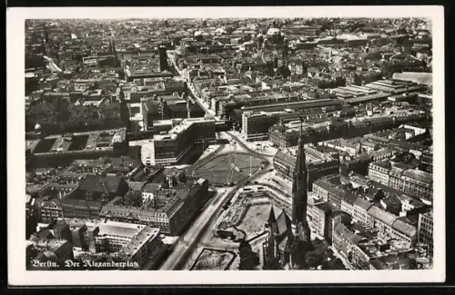 AK Berlin, Fliegeraufnahme Alexanderplatz