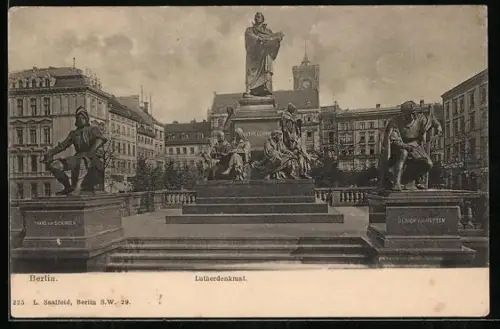 AK Berlin, Neuer Markt mit Lutherdenkmal