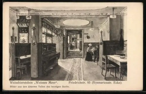 AK Berlin, Weissbierstuben Weisses Meer, Friedrichstrasse 83