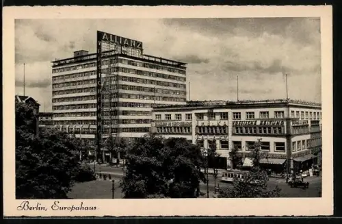 AK Berlin-Kreuzberg, Europahaus aus der Vogelschau