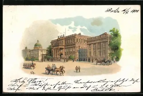 Lithographie Berlin-Mitte, Palais Kaiser Friedrichs