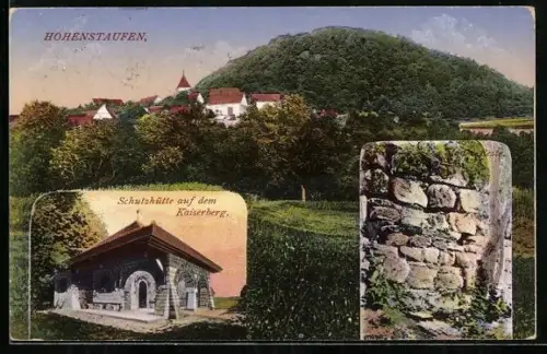 AK Hohenstaufen, Berg, Schutzhütte auf Kaiserberg