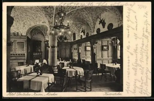 AK München, Kaiserstuben im Hotel Deutscher Kaiser von Jos. Stengel