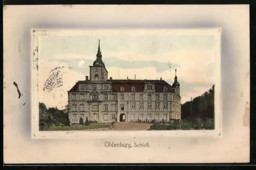 AK Oldenburg / O., Vorderansicht des Schlosses