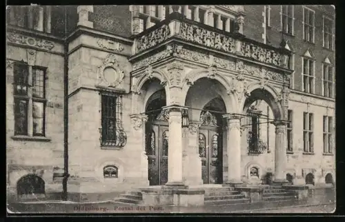 AK Oldenburg / O., Portal der Post