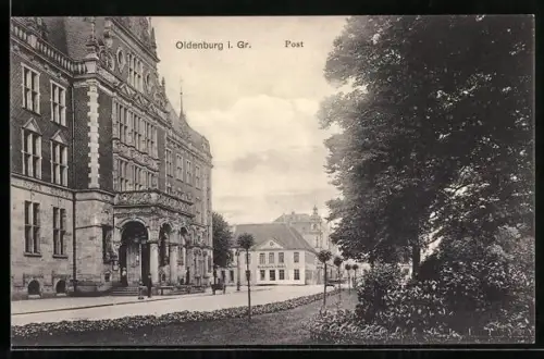 AK Oldenburg i. Gr., Partie an der Post