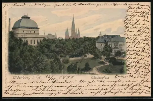 AK Oldenburg i. Gr., Cäcilienplatz