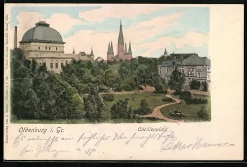 AK Oldenburg i. Gr., Cäcilienplatz