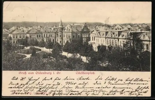 AK Oldenburg i. Gr., Cäcilienplatz