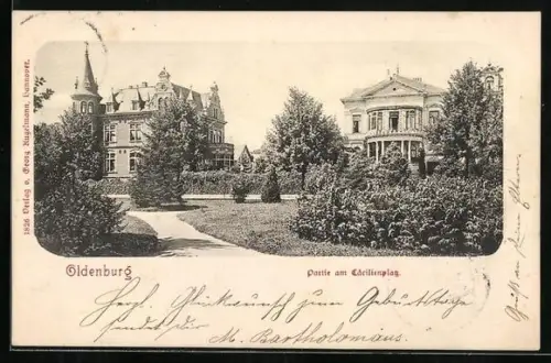 AK Oldenburg / O., Partie am Cäcilienplatz