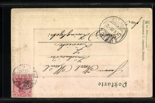 AK Ruhla, Teilansicht im Passepartoutrahmen