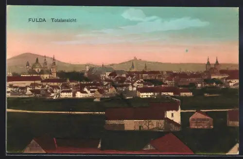 AK Fulda, Totalansicht der Stadt