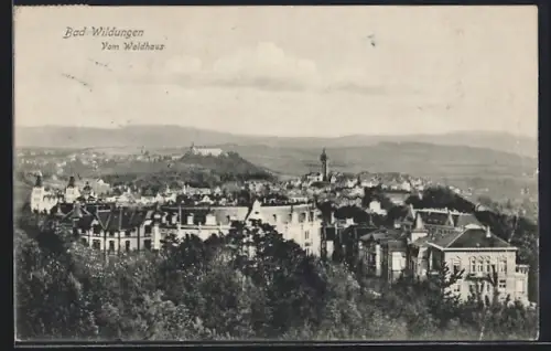 AK Bad Wildungen, Ortsansicht vom Waldhaus