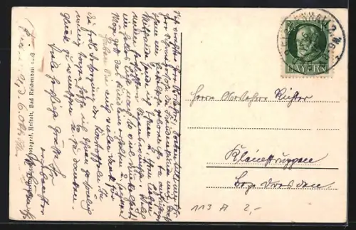 AK Grossgmain bei Bad Reichenhall, Ortsansicht mit Kirche und Alpenpanorama