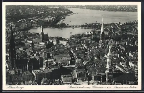 AK Hamburg-Rotherbaum, Stadtzentrum, Türme, Binnen-und Aussenalster