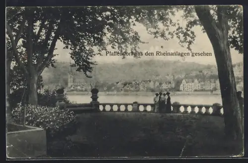 AK Pfaffendorf / Rhein, Rheinansicht von den Rheinanlagen