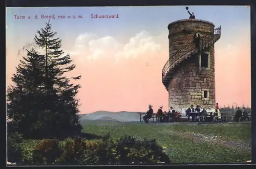 AK Furtwangen /Schwarzwald, Turm auf dem Brend