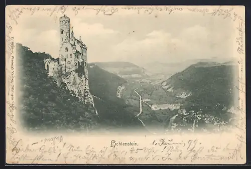 AK Lichtenstein, Schloss Lichtenstein und Talblick