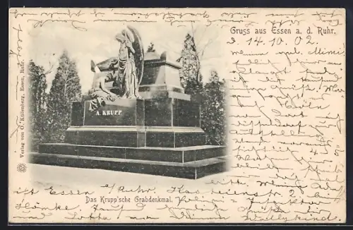 AK Essen a. d. Ruhr, Krupp`sches Grabdenkmal