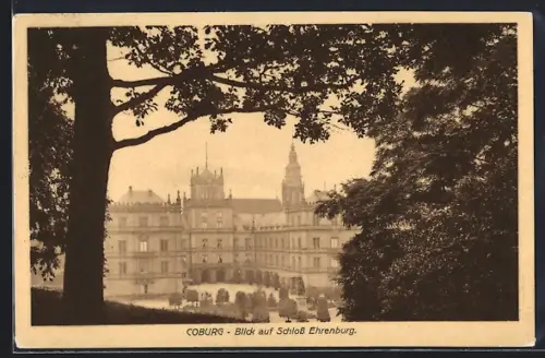 AK Coburg, Blick auf Schloss Ehrenburg