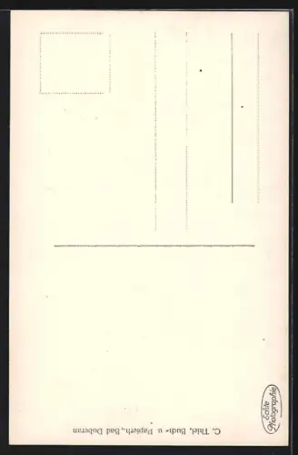 AK Bad Doberan, Strassenpartie mit Kirche