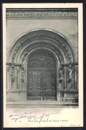 AK L`Isle-Adam, Portail de l`Église St. Martin