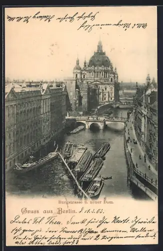 AK Berlin, Burgstrasse und neuer Dom