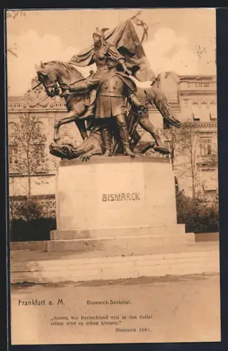 AK Frankfurt a. M., Bismarck-Denkmal