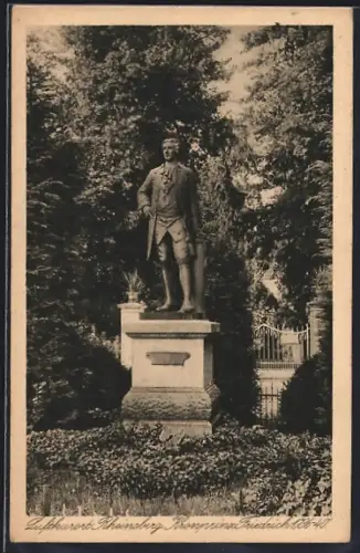 AK Rheinsberg, Kronprinz-Friedrich-Denkmal