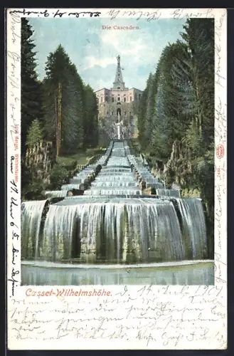 AK Kassel-Wilhelmshöhe, Blick auf die Cascaden