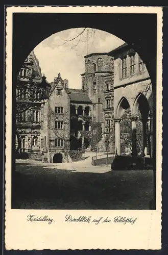 AK Heidelberg, Durchblick auf den Schlosshof
