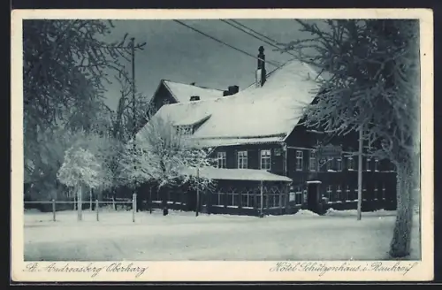 AK St. Andreasberg, Hotel Schützenhaus im Winter