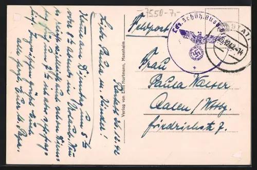 AK Rastatt, Strasse mit Anlagen