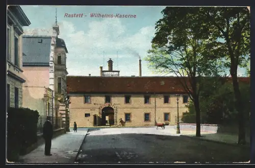 AK Rastatt, Wilhelms-Kaserne, Blick auf den Eingang