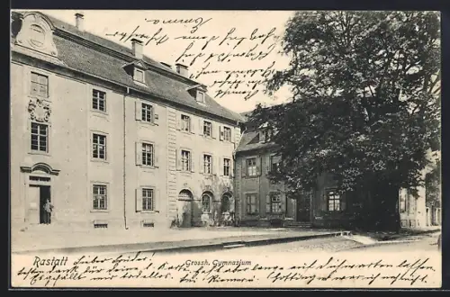 AK Rastatt, Teilansicht des Grossh. Gymnasiums
