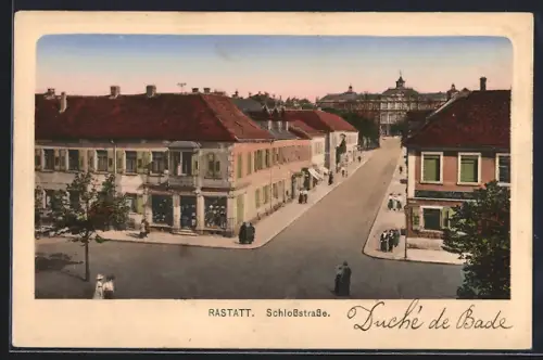 AK Rastatt, Partie an der Schlossstrasse