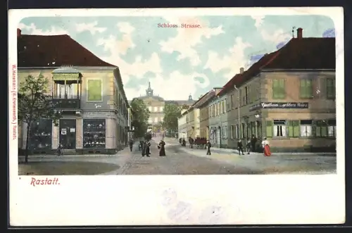 AK Rastatt, Gasthaus in der Schloss Strasse