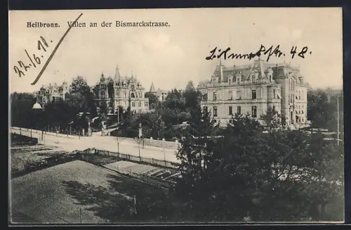 AK Heilbronn, Villen an der Bismarckstrasse