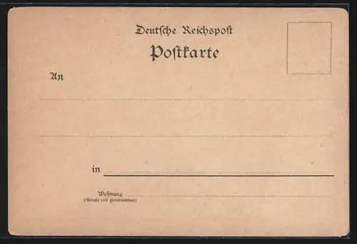 Lithographie Hamburg, Portal der neuen Brücke, Hafen