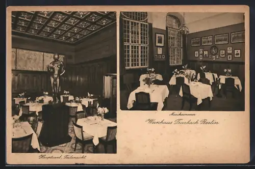 AK Berlin-Charlottenburg, Weinhaus Trarbach, Hauptsaal, Musikzimmer