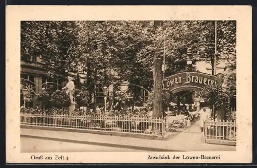 AK Berlin-Tiergarten, Ausschank der Löwen-Brauerei